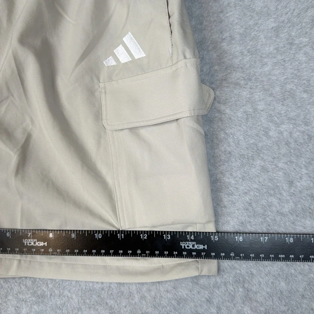 Adidas Cargo Shorts Mens XL Sandstone/White Logo 5